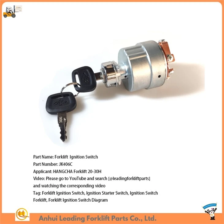 फोर्कलिफ्ट इग्निशन स्विच JK406C HANGCA के लिए 20-30H